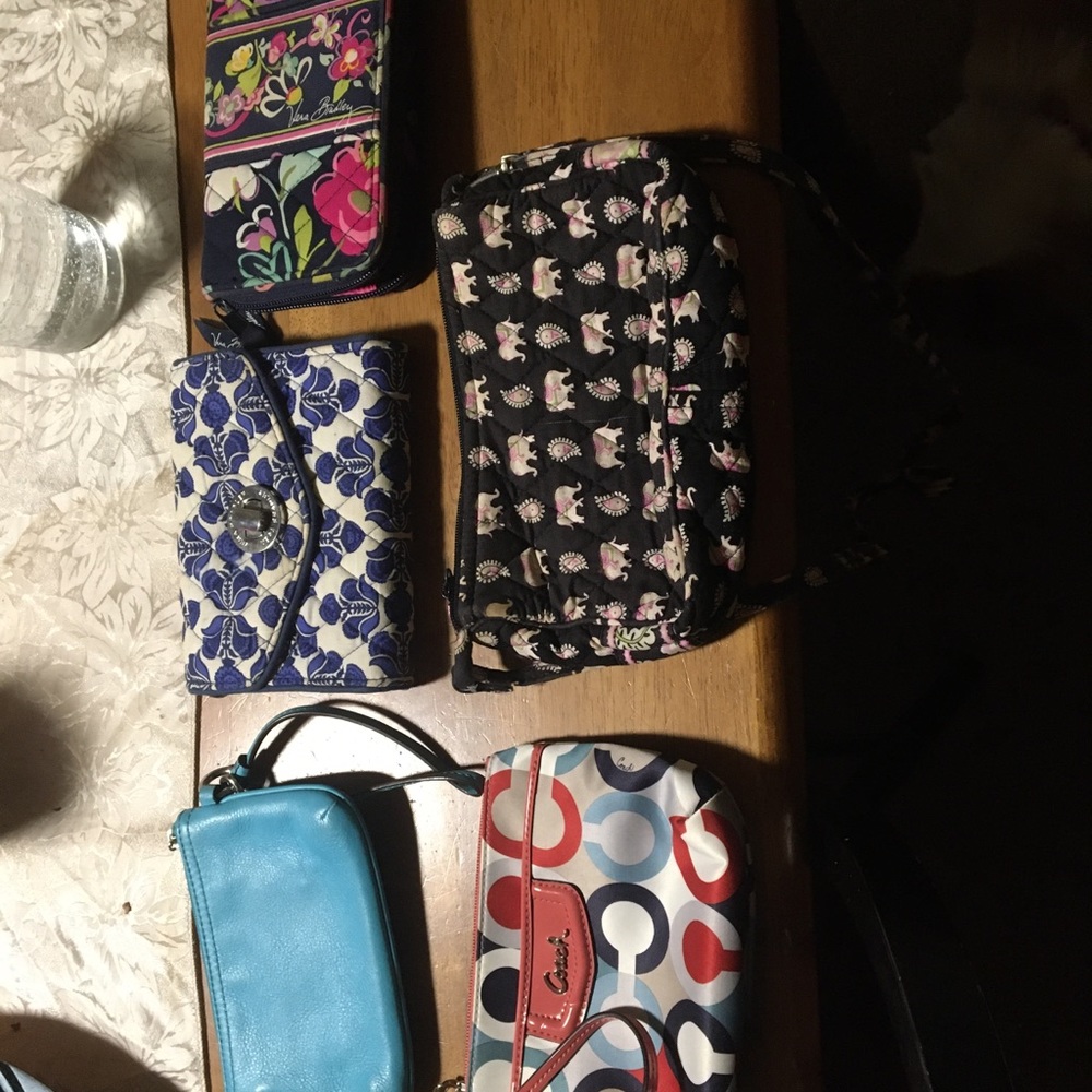 Vera Bradley and Coach wrist wallets